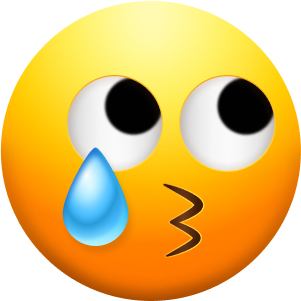 emoji cute face with crying tear