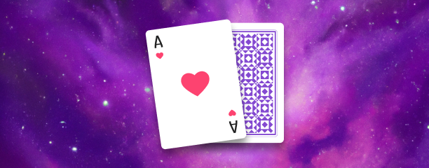 Playing cards with oil painting background