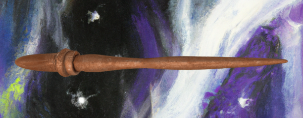 Wizard wand with oil painting background
